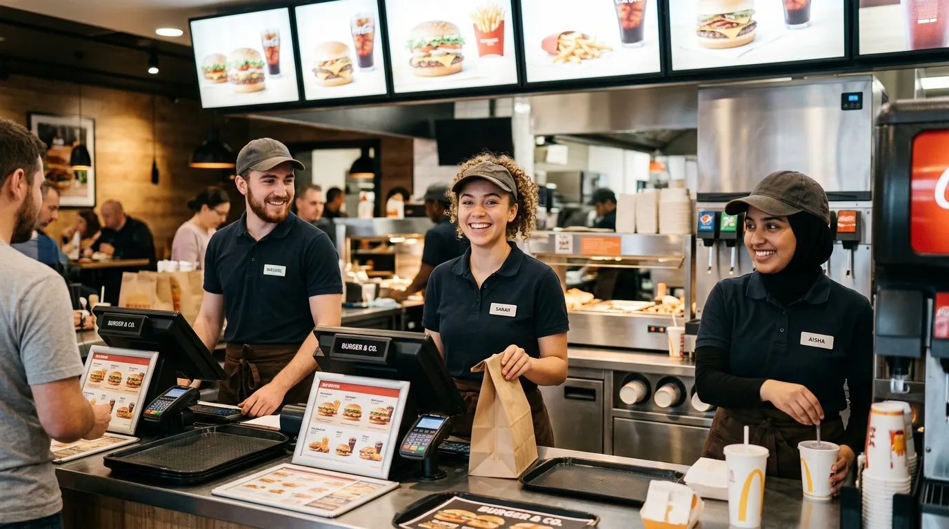 Grille des salaires de la restauration rapide 2026 : niveaux, échelons et coût employeur